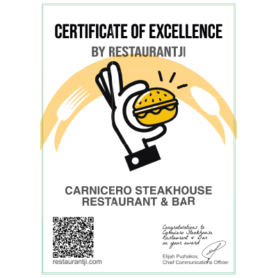 Carnicero Restaurant Ji Award